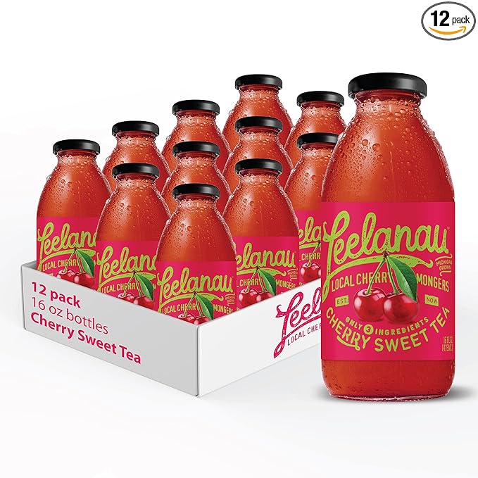 Leelanau Cherry Sweet Iced Tea 16 fl oz (Pack of 12)