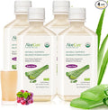 AloeCure USDA Organic Aloe Vera Juice Grape Flavor Made Within 12 Hours of Harvest - Pure Aloe Vera Digestive &amp Immune Health Supplement Helps Maintain Balanced Stomach Acidity 16.7oz x 4 Btls