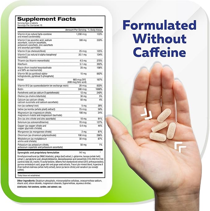 Focus Factor Adults Extra Strength 120 Count - Brain Supplement for Memory Concentration and Focus - Complete Multivitamin with DMAE Vitamin D DHA - Trusted Health Vitamins (Pack of 2)