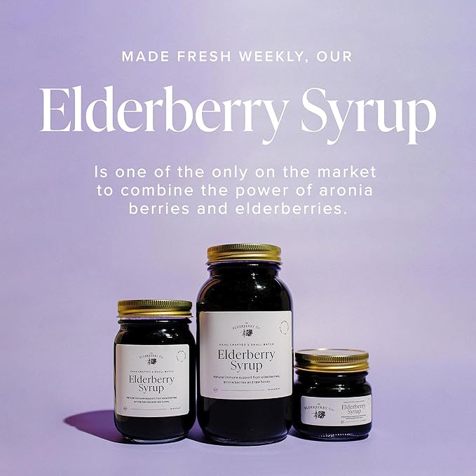 The Elderberry Co. Elderberry Syrup with Aronia Berries Natural Immune Support for Kids and Adults (32 oz.)