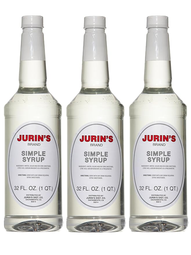 Jurin's Premium Cocktail Mixes (3 Pack Simple Syrup)