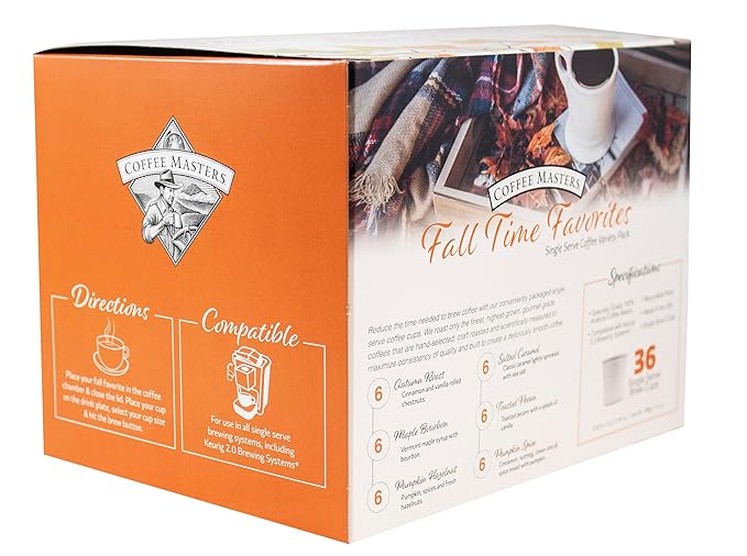 36 Count Coffee Single Serve Cups Fall Time Favorites