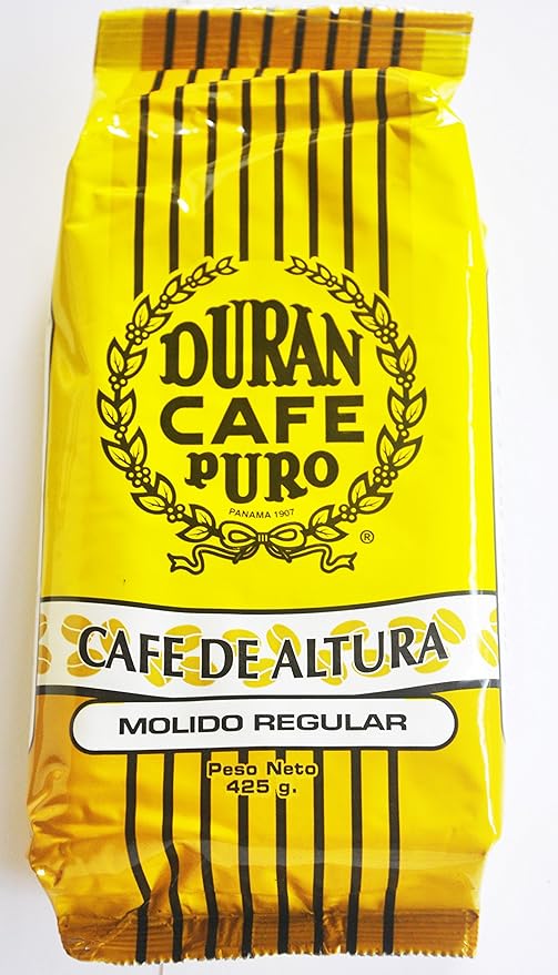 Panama Coffee Cafe Duran Cafe De Altura Molido Regular 1 Pound Freshly Imported Coffee From the Highlands of Chiriqui (Boquete) 2-Pack.