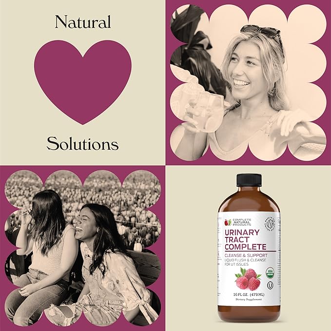Complete Natural Urinary Tract Complete 12oz - Liquid Supplement for Urinary Tract Health with Organic Cranberry D-Mannose Beet Root Fennel Seed and Turmeric