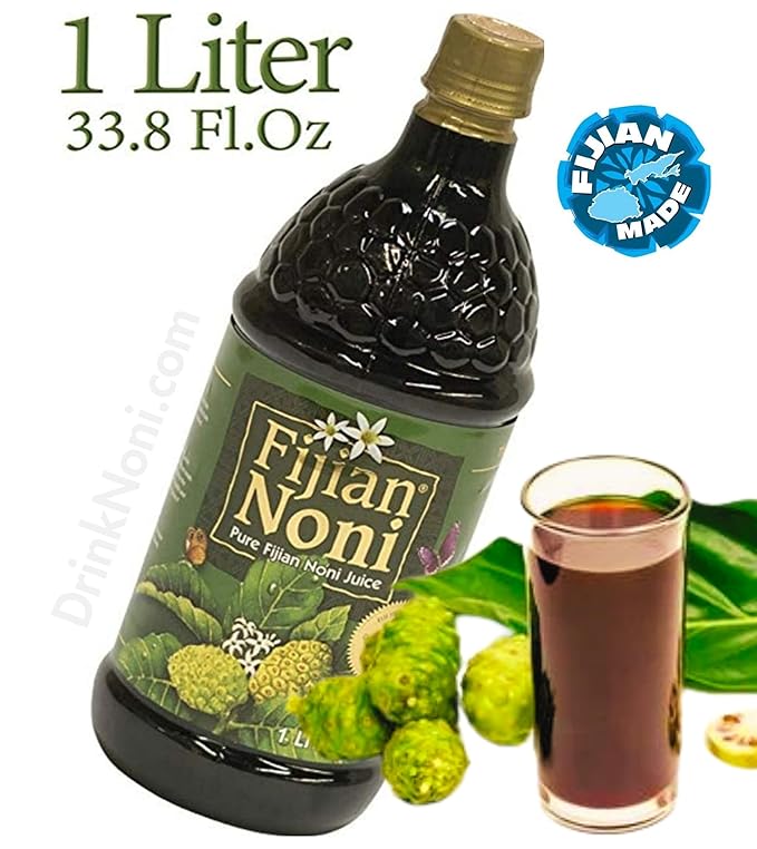 Fijian NONI Juice - Pure Certified Organic - Rich in Antioxidants (33.8 Fl.Oz Bottle) A Gift Of Nature Cold Pressed from Wild Organic Noni Fruits