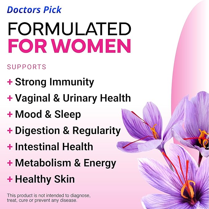 Fem Pro Probiotics for Women. 17 Clinically Effective Strains for Vaginal Digestive &amp Immune Support Urinary Tract Health pH Balance and Mood. Organic Prebiotic 30 Veggie Capsules