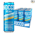 NOCCO Zero Sugar Energy Drink Caribbean - 12 Fl Oz (Pack of 12) - 180mg Caffeine Sugar Free with BCAAs - Branched Chain Amino Acids Carbonated &amp Low Cal B Vitamins Grab &amp Go Performance B