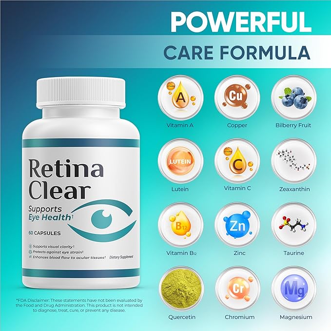 Vision Support Supplement – Eye Health Formula with Lutein Zeaxanthin Quercetin Vitamin A Zinc &amp Bilberry – Supports Visual Clarity Focus &amp Eye Fatigue Relief – 180 Capsules