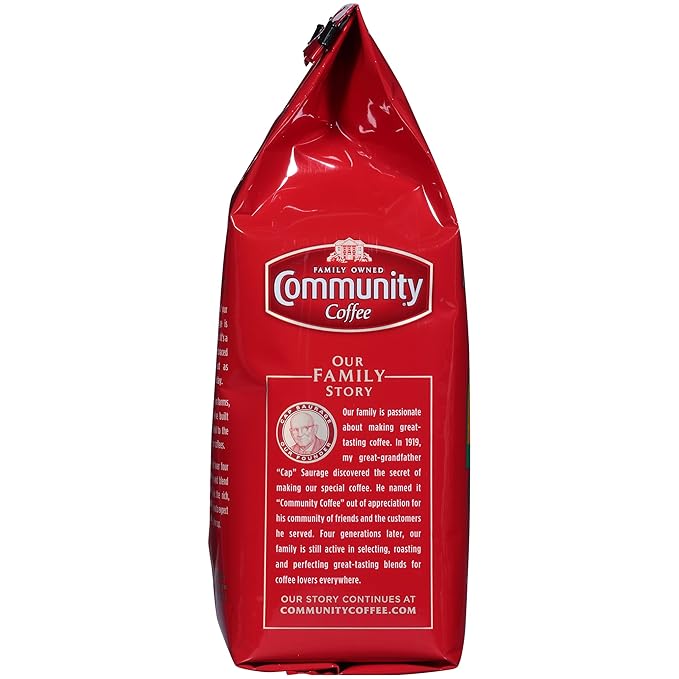 Community Coffee Coffee and Chicory Decaf Coffee Medium Dark Roast Ground Coffee 12 Ounce Bag (Pack of 6)