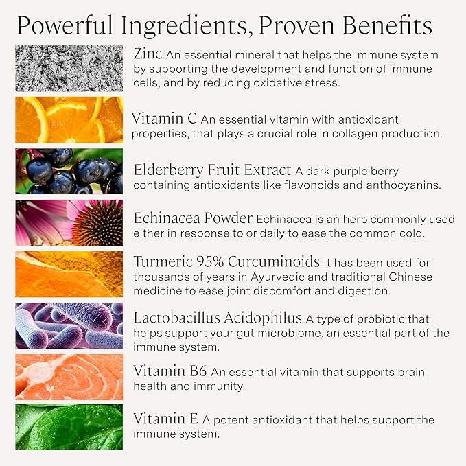Stonehenge Health Dynamic Immunity Daily Supplement 10-in-1 Immune Boosters Zinc Elderberry Echinacea Vitamin C &amp Probiotic L. Acidophilus – Supports Immune System &amp Respiratory Health 60