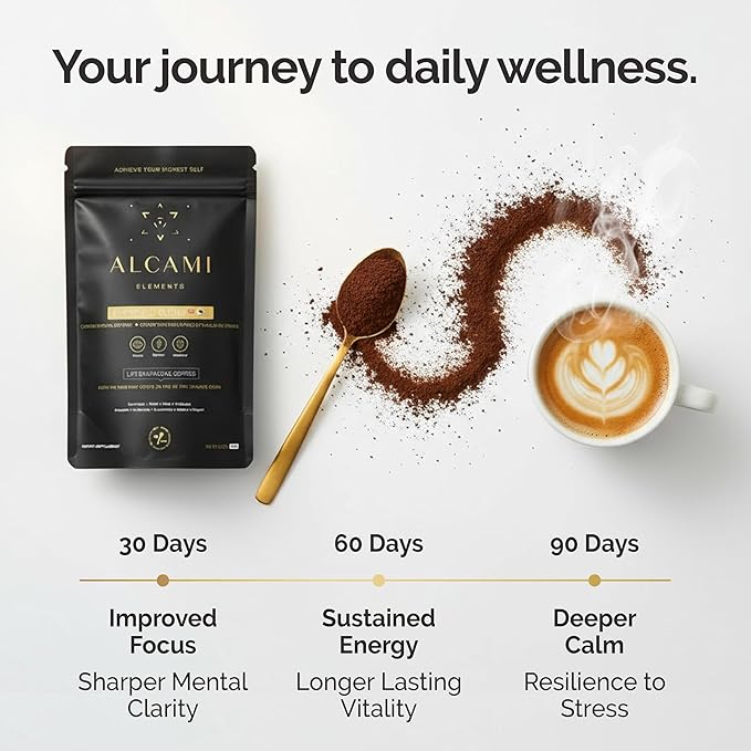 Mushroom Espresso Coffee Superfood Blend 10X Concentrated Extract with Lion's Mane Reishi &amp Cordyceps Energy &amp Focus Support 30 Servings Premium Supplement Powder