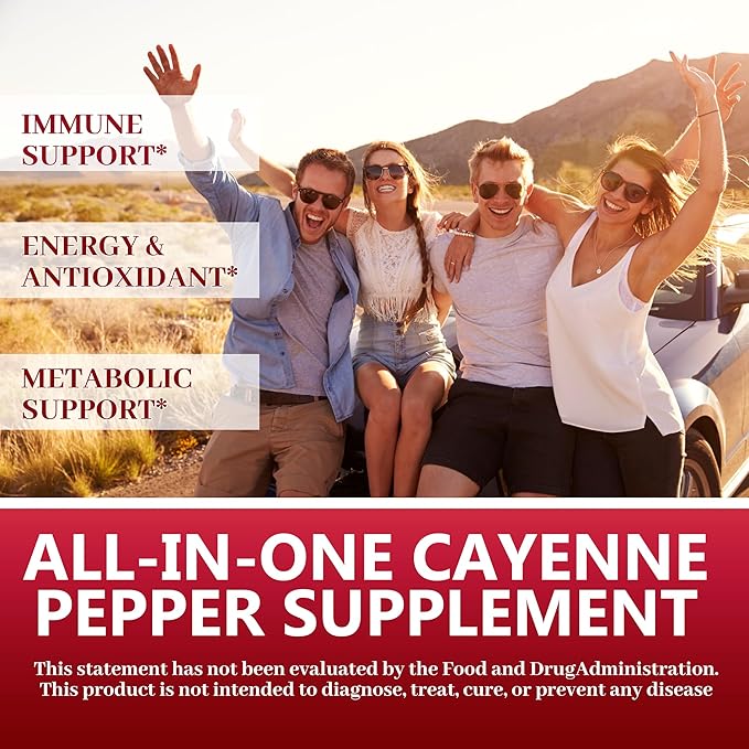 Cayenne Pepper Liquid Drops Liquid Supplement with Organic Hawthorn Beet Root Powder Turmeric Vitamins K2 &amp D3 Berberine Extract (1)