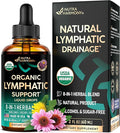 USDA Organic Lymphatic Drainage Supplement - Echinacea | Elderberry | Dandelion | Rosehip | Cleavers | Calendula | Burdock - Made in USA - Lymph System Drops - Immune Support Cleanse &amp Detox 2 f