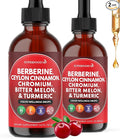 Berberine with Ceylon Cinnamon Supplement Liquid Drops + Bitter Melon Extract Glucomannan Gymnema Chromium Turmeric Organic Panax Ginseng Moringa 4oz