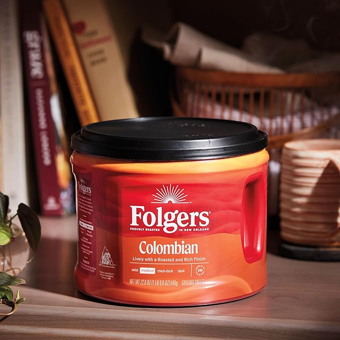Folgers Colombian Medium Roast Coffee 22.6 Ounces (Pack of 6)
