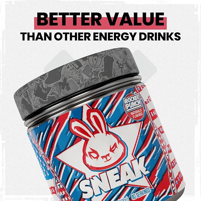 SNEAK Energy Drink Powder | Rocket Punch | No Sugar. No Nasties. Just Natural Caffeine Focus-Boosting Nootropics | 40 Servings