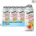Kern’s Strawberry Banana Nectar Lata Botella - Fresh Fruit Puree &amp Tropical Fruit Juice Concentrate for Smoothie Mix Cocktail Mixers &amp Kids Beverages - 15.5oz 12 Pack Resealable Juice Bottle