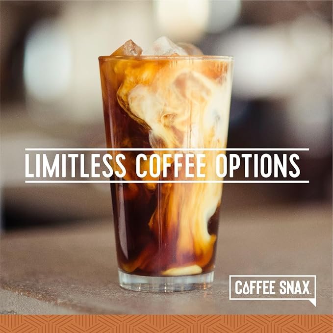 Coffee Snax Cold Brew Coffee Concentrate Caramel Coffee Concentrate with No Added Sugar (Bulk 96 Servings Bottle Caramel)