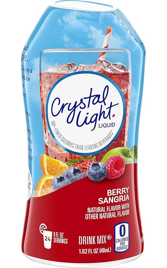 Crystal Light Liquid Variety Drink Mix 1.62 Fl Oz Mango Passionfruit Berry Sangria Tropical Coconut Blackberry Lemonade (4 Count)