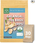 Galangal Tea Bags 30-Count Natural Sugar Free Drink Supports Vegan and Ketogenic Diets No Caffeine or Harsh Additives 100% Real Herb in Kraft Steeping Bag