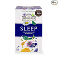 Ahmad Tea Herbal Tea Camomile Honey &amp Lavender 'Sleep' Natural Benefits Teabags 20 ct (Pack of 6) - Decaffeinated &amp Sugar-Free