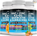 NEW AGE NAC Supplement N-Acetyl Cysteine- with Vitamin D3 K2 Zinc Quercetin Triphala Sarracenia Purpurea Elderberry Holy Basil Bee Propolis Bromelain L-Lysine - 180 Count