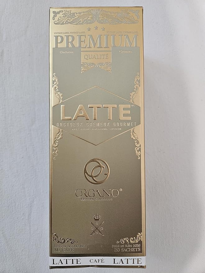 ORGANO Combo Pack 1 Box Black Coffee And 1 Box Cafe Latte 100% Cetified Organic Gourmet Coffee.