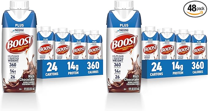 BOOST Plus Nutritional DrinkRich Chocolate8 fl oz(Pack of 48)