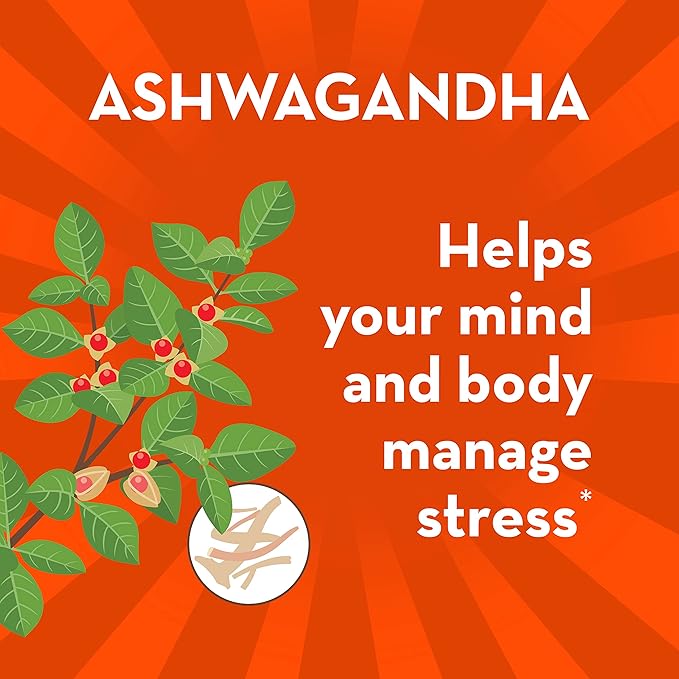 Align Probiotic Digestive De-stress Probiotic for Women and Men with Ashwagandha Helps with a Healthy Response to Stress Gluten Free Soy Free Vegetarian 50 Gummies