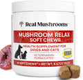 Calming Chews for Dogs &amp Cats – Soft Chews with Reishi &amp Lion’s Mane for Daily Composure – for All Breeds &amp Sizes – Calming Treats for Dogs: 1 Chew/20 lb Daily Cats: ¼ Chew Twice Daily –