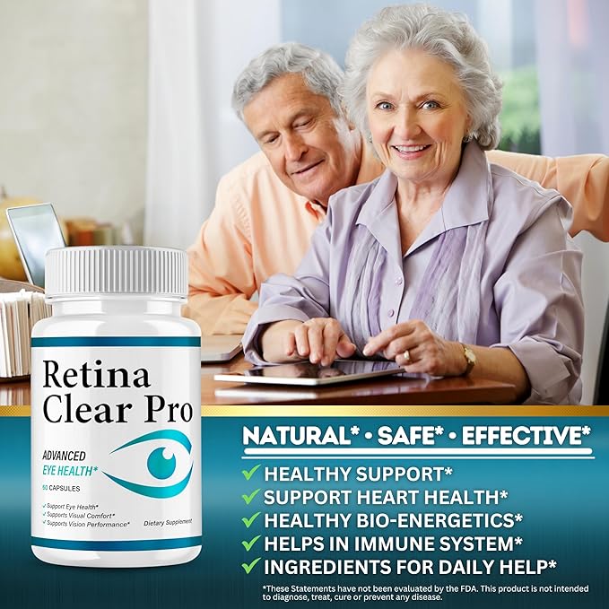 Original Retina Clear Pro Advanced Pills Capsule Premium Formula Natural Ingredients for Overall Eye Care Health &amp Balanced Healthy Vision | RetinaClear Pro | 60 Capsules Each Bottle (Pack of 3)