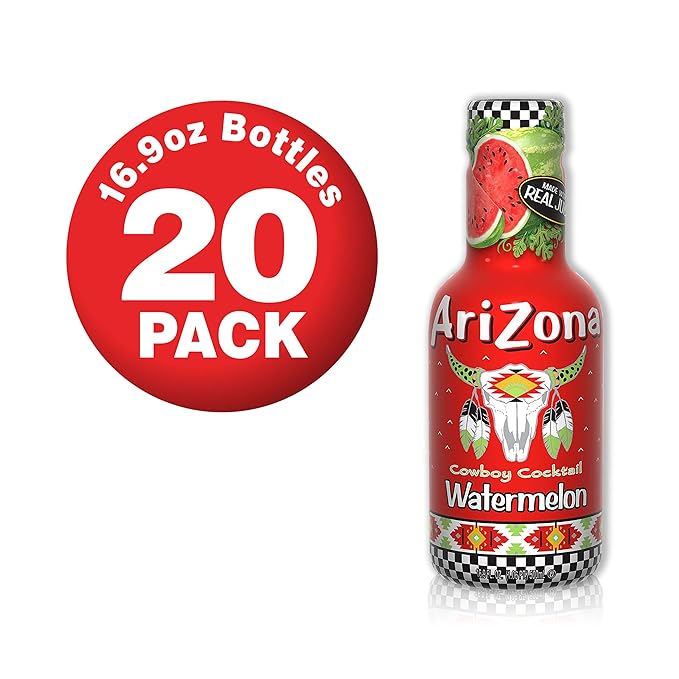 Arizona Watermelon 16.9 Fl Oz Bottle (Pack of 20)