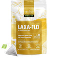 Newjiva Laxa-Flo Herbal Tea - 40 Tea Bags Per Pack - All Natural - Includes Senna leaf Green Tea Amla Haritaki Bibhitaki Peppermint Fenugreek seed &amp more - GMP Certified Facility