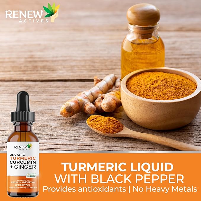 Renew Actives Turmeric Liquid Extract with Ginger &amp Lemon Oil