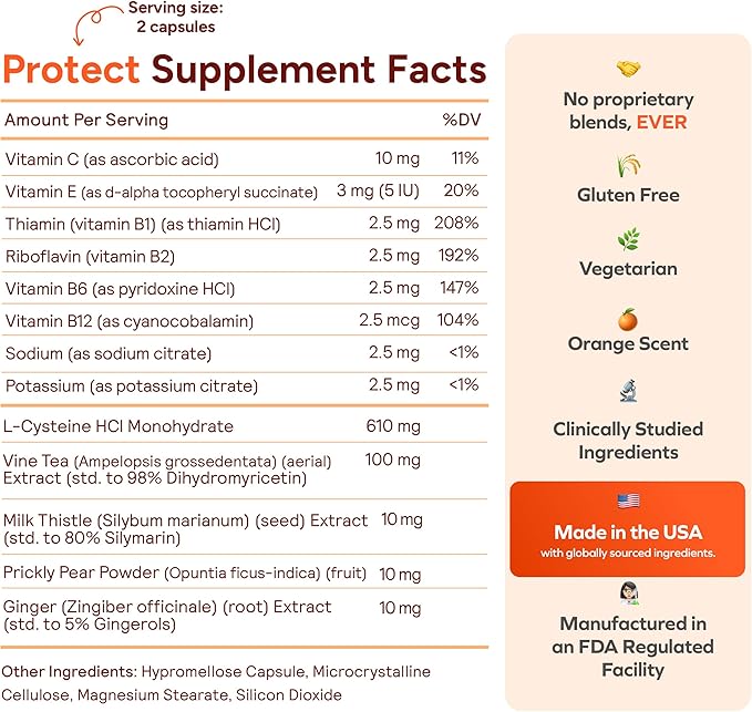 Cheers Liver Combo | Restore + Protect | Support Your Liver &amp Feel Better After Drinking | DHM L-Cysteine Milk Thistle Prickly Pear B-Vitamins | 24 Doses Restore 60 Doses Protect | Supplement