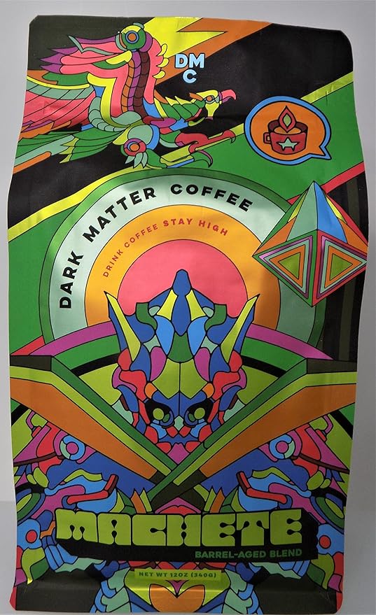 Dark Matter Coffee Freshly Roasted Machete Barrel-Aged Blend Coffee Whole Bean 12oz
