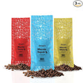 Dongiò Caffè Variety Pack whole bean coffee 3 bags of 2.2 lbs - 100% blended and roasted in Italy (light medium and dark roasts)