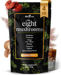 KIKI Green 8 Mushrooms Powder Extract - 4 oz Adaptogenic Complex for Coffee and Smoothies - Lion's Mane Chaga Reishi Cordyceps Maitake Shiitake - Focus and Energy