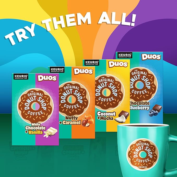 The Original Donut Shop Duos Coconut + Mocha Keurig Single-Serve K-Cup Pods Medium Roast Coffee 72 Count