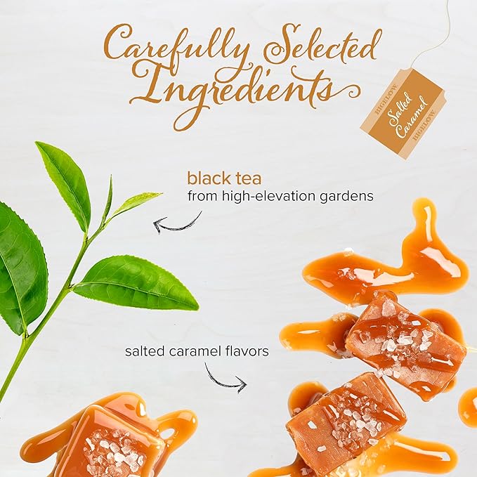 Bigelow Tea Salted Caramel Black Tea Caffeinated Tea with Caramel and Salt Holiday and Christmas Tea 18 Count Box (Pack of 6) 108 Total Tea Bags