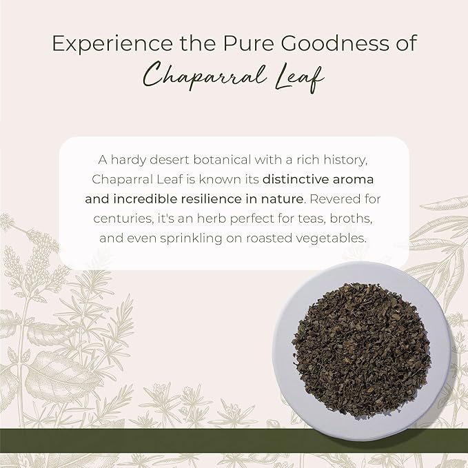 Starwest Botanicals Wildcrafted Chaparral Leaf - Dried Loose Leaf Herb for Tea Sourced from Creosote Bush Cut &amp Sifted Certified Kosher - Bulk 1 lb Bag