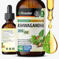 BIO KRAUTER® Ashwagandha Supplements - Liquid Drops Pure Vegan Ashwagandha for Women &amp Men 685 mg per Serving 2 Fl.Oz 28-Day Supply - Used for Mood Magic &amp Relaxation Support - Alcohol &amp S