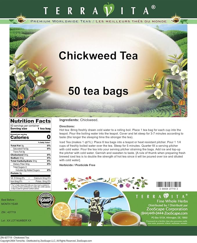 Chickweed Tea (50 tea bags ZIN: 427719)