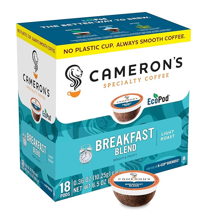Cameron's Coffee Single Serve Pods Breakfast Blend 18 Count (Pack of 1)