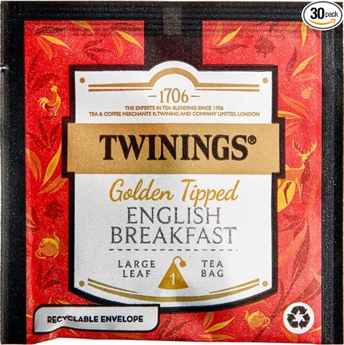 Twinings Discovery Collection Golden Tipped English Breakfast 30 Large Leaf Pyramid Tea Bags
