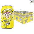 Sour Fruity Soda with Classic Warheads Flavors – Perfectly Balanced Sweet and Sour Soda - Warheads Candy Throwback Treat Soda Cocktail Mixer Pack of 12 12oz Cans (Lemon)