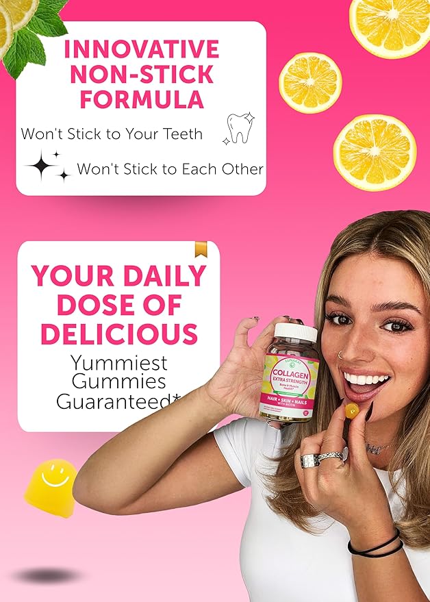 Lunakai Collagen and Vitamin D3 Gummies Bundle - Non-GMO Anti Aging Supplements for Men &amp Women - Immunity Bone and Mood Support Gummy for Adults - 30 Days Supply