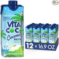 Vita Coco Coconut Water Pure Organic | Refreshing Coconut Taste | Natural Electrolytes | Vital Nutrients | 16.9 Oz (Pack Of 12)