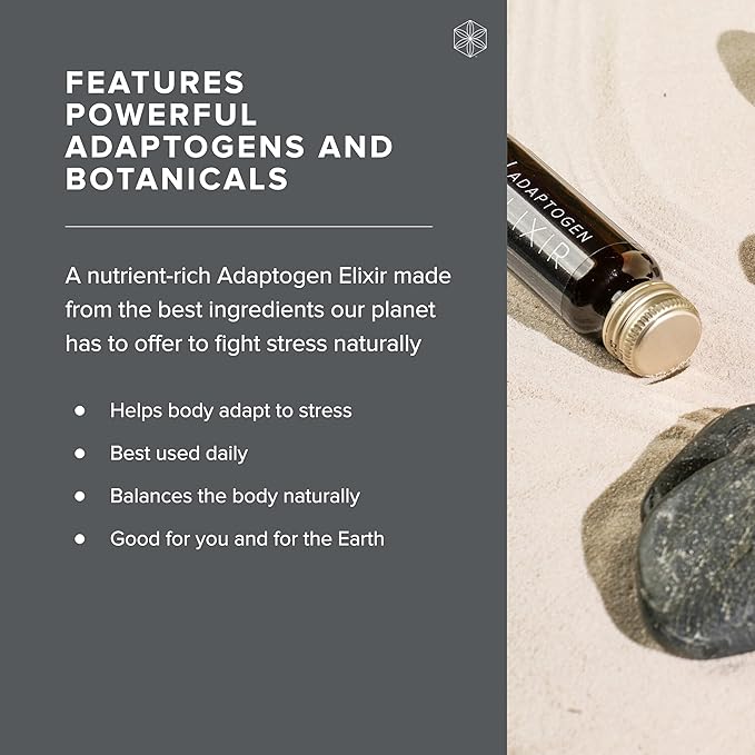 Isagenix Adaptogen Elixir - Liquid Supplement for Health Support - Focus &amp Sleep Support Supplement - Unique Botanical Blend to Support a Healthy Immune System - 1.59 Oz Bottles (10 Count)