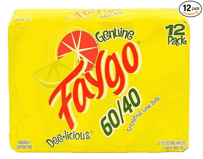 Faygo - 60/40 Grapefruit-Lime Soda - 12 Pack of 12-oz. Cans